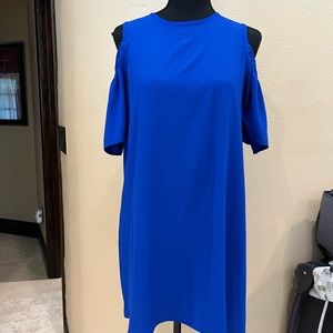 Cobalt blue cute off the shoulder dress